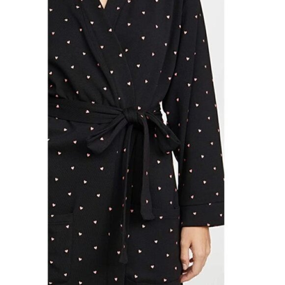Revolve Plush Robe M NWT Scrunchie Set Heart Loungewear Sleep Bachelorette Vaca - Picture 10 of 15